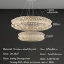Axyaa Crystal Chandelier High-end Luxury Pendant Lamp for Home Decor Lighting