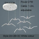 Axyaa Seagull Resin Chandelier - Nordic Creative Bird Shape LED Lighting