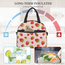 Axyaa Strawberry Lunch Bag Insulated Cooler Tote for School, Work, Picnic & Travel