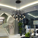Axyaa Modern LED Chandelier: Black Pendant Lighting for Living Room, Restaurant, Bedroom Kitchen