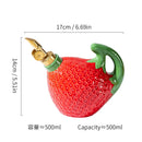 Axyaa Ceramic Strawberry Oil Pot Seasoning Jar Sugar Chili Soy Sauce Bottle