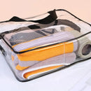 Axyaa Clear Toiletry Bag Set: 3pcs, Large Capacity, Travel Organizer, Makeup Pouch
