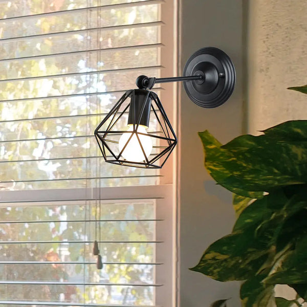 Axya Iron Cage LED Wall Light: Modern Home Decor Sconce Fixture