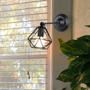 Axyaa Iron Cage LED Wall Sconce Light Fixture for Bedroom Kitchen Home Décor