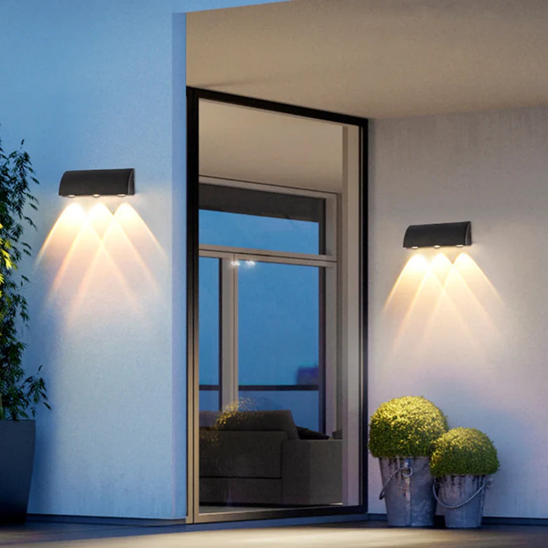 Axyaa Outdoor Waterproof Wall Sconce, 6W Down Wall Lights for Garden Patio Terrace Livingroom Decor