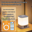 Axyaa LED Table Lamp Clock Dimmable Night Light Remote Touch Display