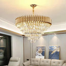 Axyaa Gold Crystal LED Pendant Light - Modern Luxury Suspension Lamp