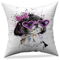 Axyaa Animal Print Pillowcase in Peach Skin Fabric - Modern Simple Cartoon Design