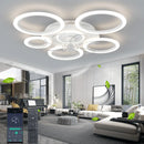 Axyaa Circle Fan Light Ceiling Fan: Modern Minimalist Smart Control for Bedrooms & Living Rooms