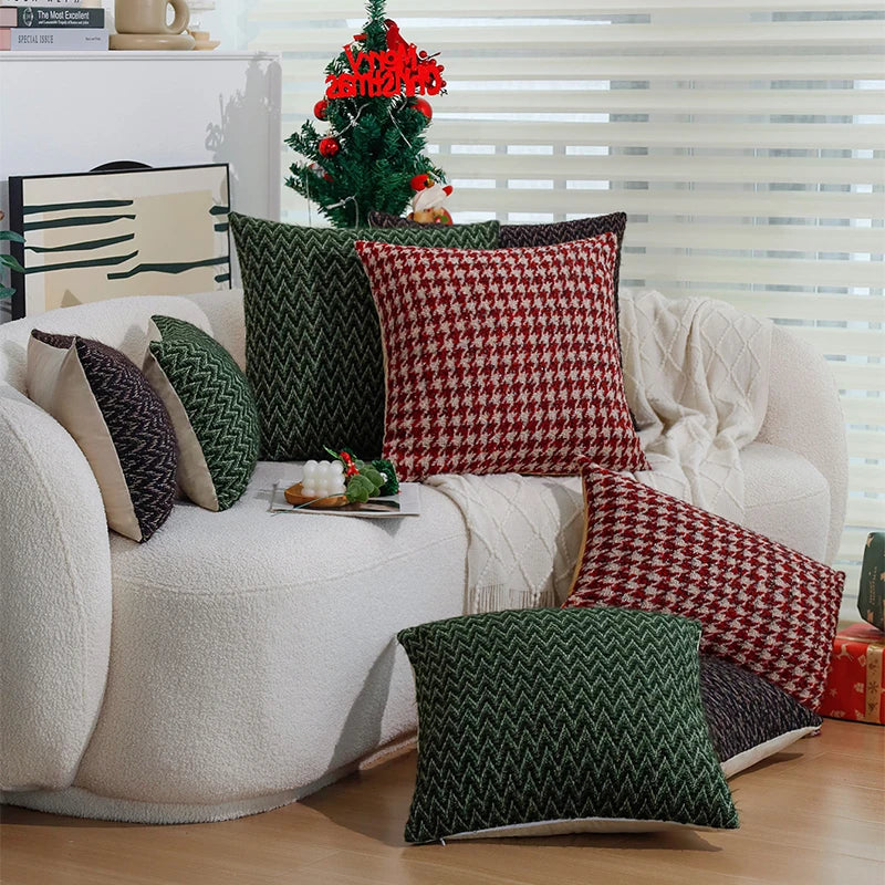 Axyaa Christmas Geometric Cushion Cover 45x45cm for Home Decor