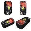 Axyaa Double Layer Pen Box - Gravity Falls Bill Cipher Theme, Large Capacity, Amazing Gift