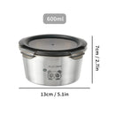 Axyaa Stainless Steel Food Container Set - Fresh-keeping, Stackable, Microwave Safe
