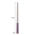 Axyaa Stainless Steel & Wooden Chopsticks Dinnerware Set