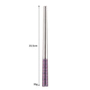 Axyaa Stainless Steel & Wooden Chopsticks Dinnerware Set