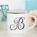 Axyaa Flower Mugs - Creative Enamel Coffee Cups Handle Drinkware for Wedding Gifts