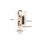 Axyaa Carbon Steel LED Wall Lamp with Pull Chain Switch and Bulgari Marble Stone