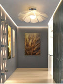 White Acrylic Flower Pendant Lamp by Axyaa: Modern Minimalist Ceiling Light for Dining Room & Bedroom