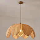 Axyaa Woven Petal Rattan Chandelier for Zen Tea Room & Home Decor