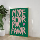 Axyaa Amor Por Favor Love Quotes Wall Art Prints - Modern Maximalist Eclectic Decor