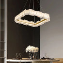 Axyaa Marble Pendant Lights: Modern Luxury LED Chandelier Circle Ring Indoor Lamp