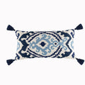 Axyaa Floral Alpaca Elephant Embroidered Lumbar Pillow Cover - Boho Style