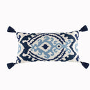 Axyaa Floral Alpaca Elephant Embroidered Lumbar Pillow Cover - Boho Style