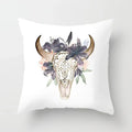 Axyaa White Feather Pillowcase Blue Polyester Cushion Cover for Home Decor