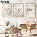 Islamic Blooming Flower Canvas Print by Axyaa: Alhamdulillah Bismillah Wall Art Posters