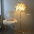 Nordic Feather Floor Lamp by Axyaa: LED Light Fixture for Living Room, Bedroom, Office