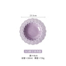 Axyaa Purple Lace Relief Ceramic Tableware Set