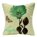 Axyaa Floral Linen Cushion Cover 45*45cm for Home Decor