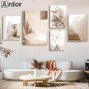 Axyaa Mosque Hot Air Balloon Canvas Print Wall Art for Bedroom Decor
