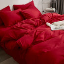 Axyaa Solid Color Matching Bed Four-Piece Set with Spring & Summer Design