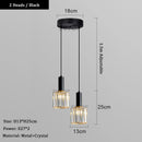 Axyaa Crystal LED Pendant Light Chandelier for Bedroom Kitchen Dining Room