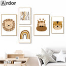 Axyaa Hakuna Matata Nursery Wall Art Canvas Print Set