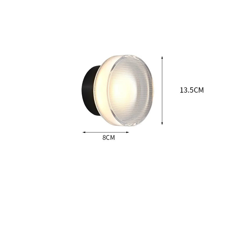 Axyaa Round Acrylic LED Wall Sconce Light for Corridor Balcony Modern Atmosphere