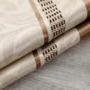 Axyaa Striped Jacquard Curtain: Gold Luxury High Quality Window Drapes for Living Room & Bedroom