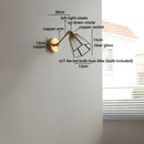 Axyaa Crystal Copper LED Wall Light Fixture for Kitchen Bedroom Home Decor