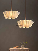 Axyaa Wabi-sabi Style Fabric Chandelier Cream Color Pendant Light