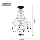 Axyaa Acrylic LED Pendant Chandelier, Elegant Home Decor Light for Living Room, Bedroom