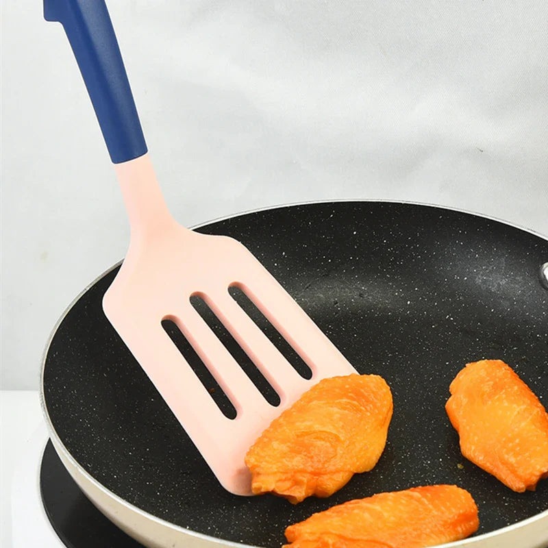 Axyaa Silicone Turner Set - Nordic Style, Large Spatula for Cooking and Frying