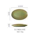 Axyaa Oval Sashimi Plate, High-End Ceramic Tableware for Fish Barbecue