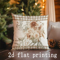 Axyaa Fall Floral Hello Cushions: Festive Pattern Cover for Sofa, Bedroom, Car