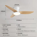 Axyaa Modern LED Ceiling Fan Light: Remote Control Dimmable, Strong Wind, Smart App Integration.