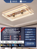 Axyaa Champagne Smart Ceiling Fan LED Light for Bedroom & Dining Room