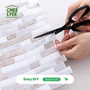 Axyaa 3D Self-Adhesive Wall Tiles, 10pcs, 11.81X11.81In, Splashback Stickers for Home and Indoor Spaces