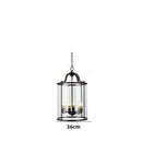 Axyaa Black Copper Cylinder Glass Birdcage Chandelier Pendant Light