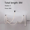 Axyaa Silicone Chandelier Art Wrapped Line Lamp for Various Spaces