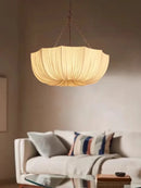 Axyaa Modern Fabric Chandelier for Living Room Bedroom Dining Farmhouse