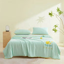 Axyaa Ice Silk Summer Quilt: Lightweight & Machine Washable cooling comfort for hot nights.